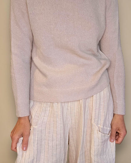 Beige Best Basics Baby Alpaca Blend Sweater