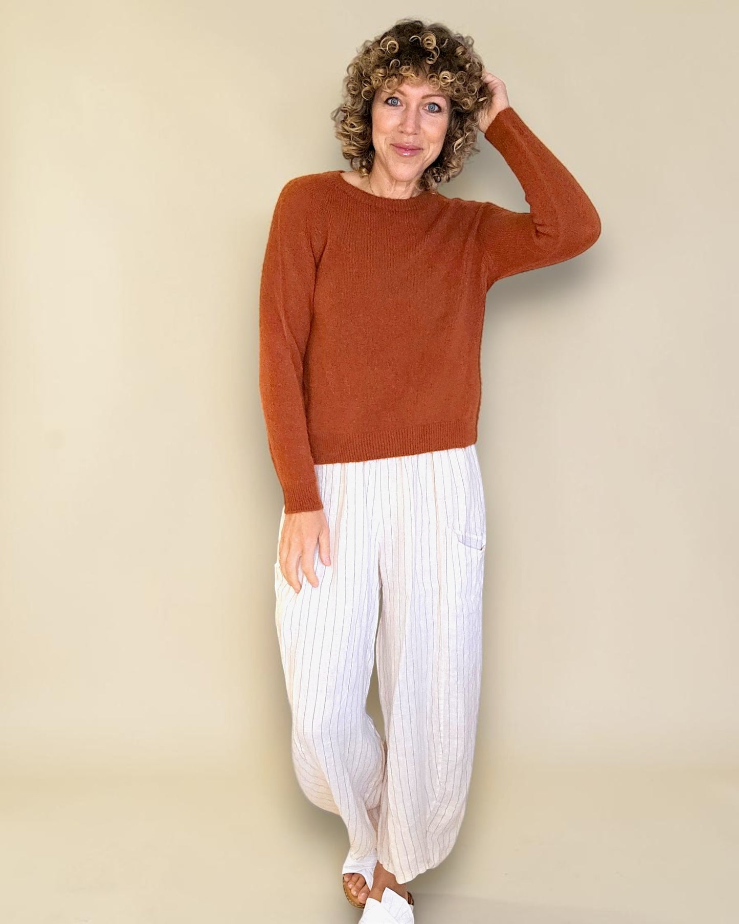 Nutmeg Best Basics Baby Alpaca Blend Sweater