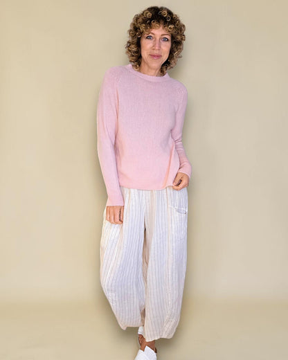 Baby Pink Best Basics Baby Alpaca Blend Sweater