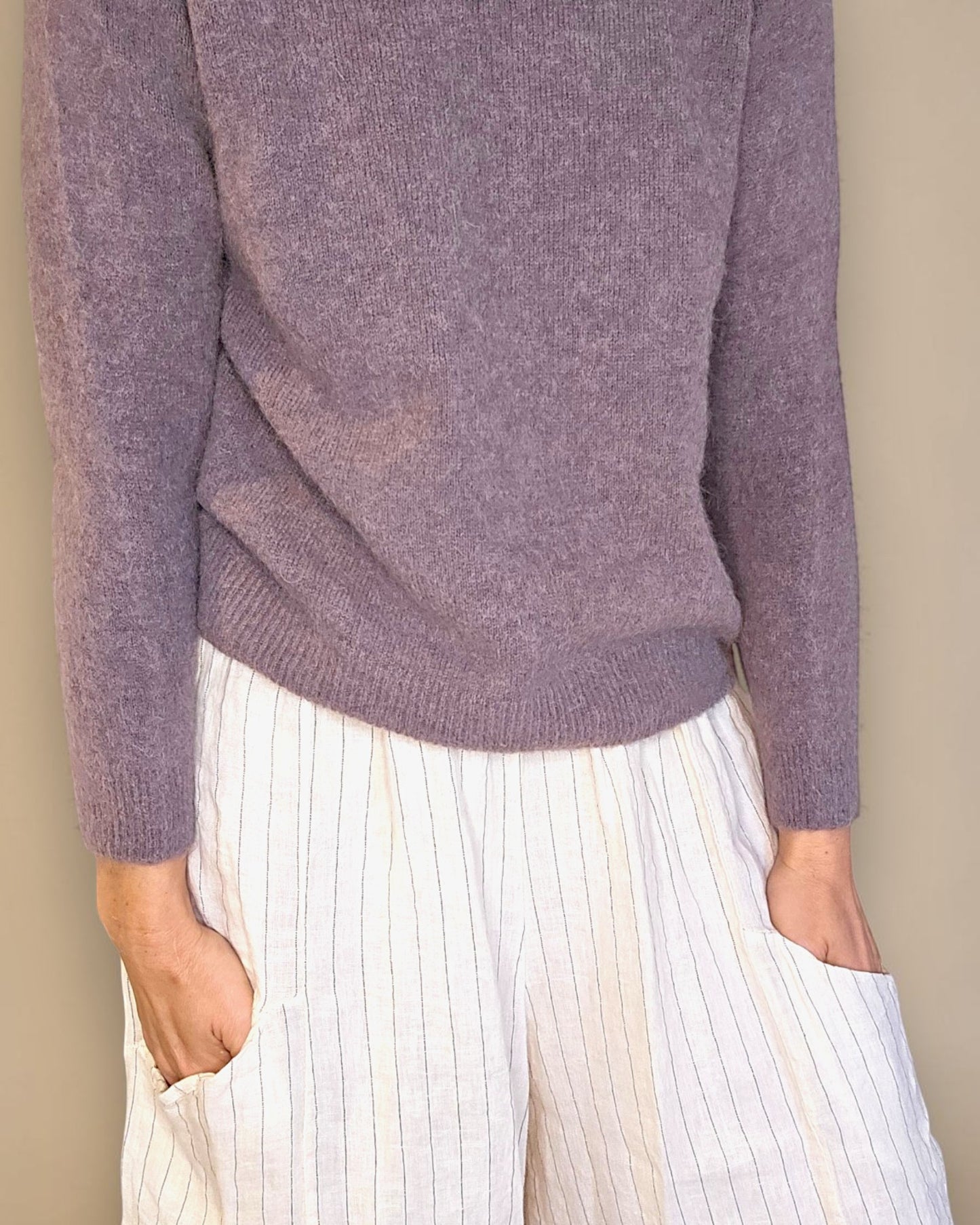 Drk Mocha Best Basics Baby Alpaca Blend Sweater