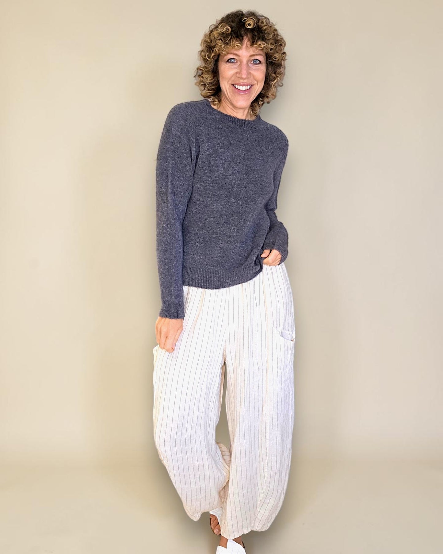 Drk Grey Best Basics Baby Alpaca Blend Sweater