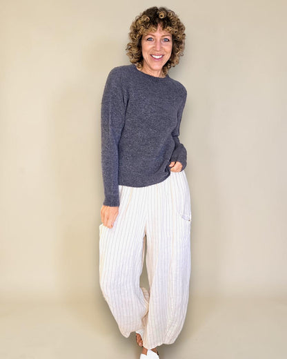 Drk Grey Best Basics Baby Alpaca Blend Sweater