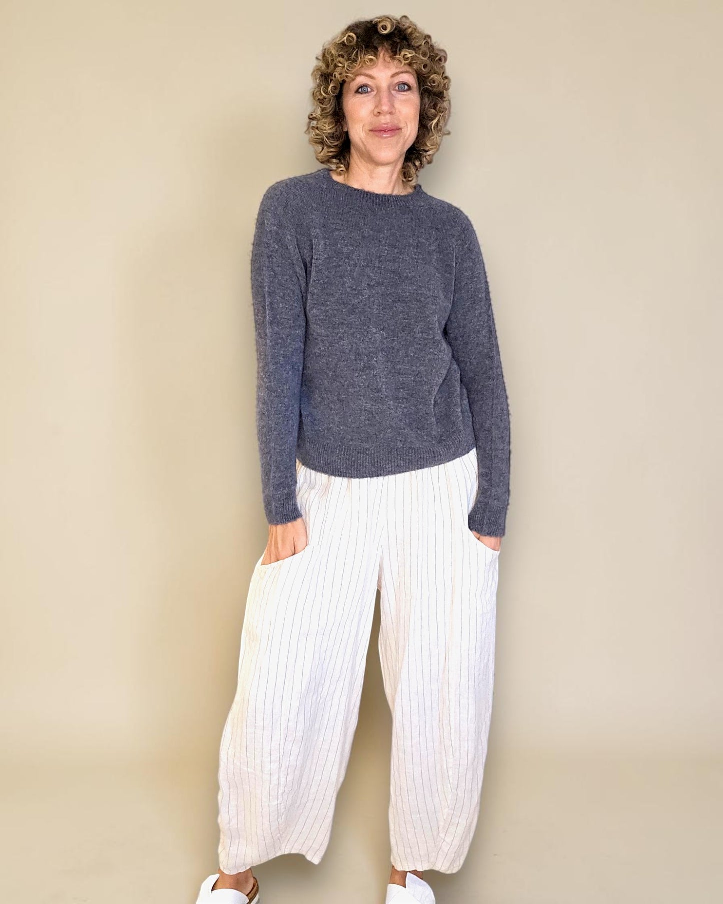 Drk Grey Best Basics Baby Alpaca Blend Sweater