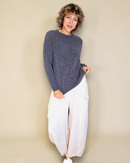 Drk Grey Best Basics Baby Alpaca Blend Sweater