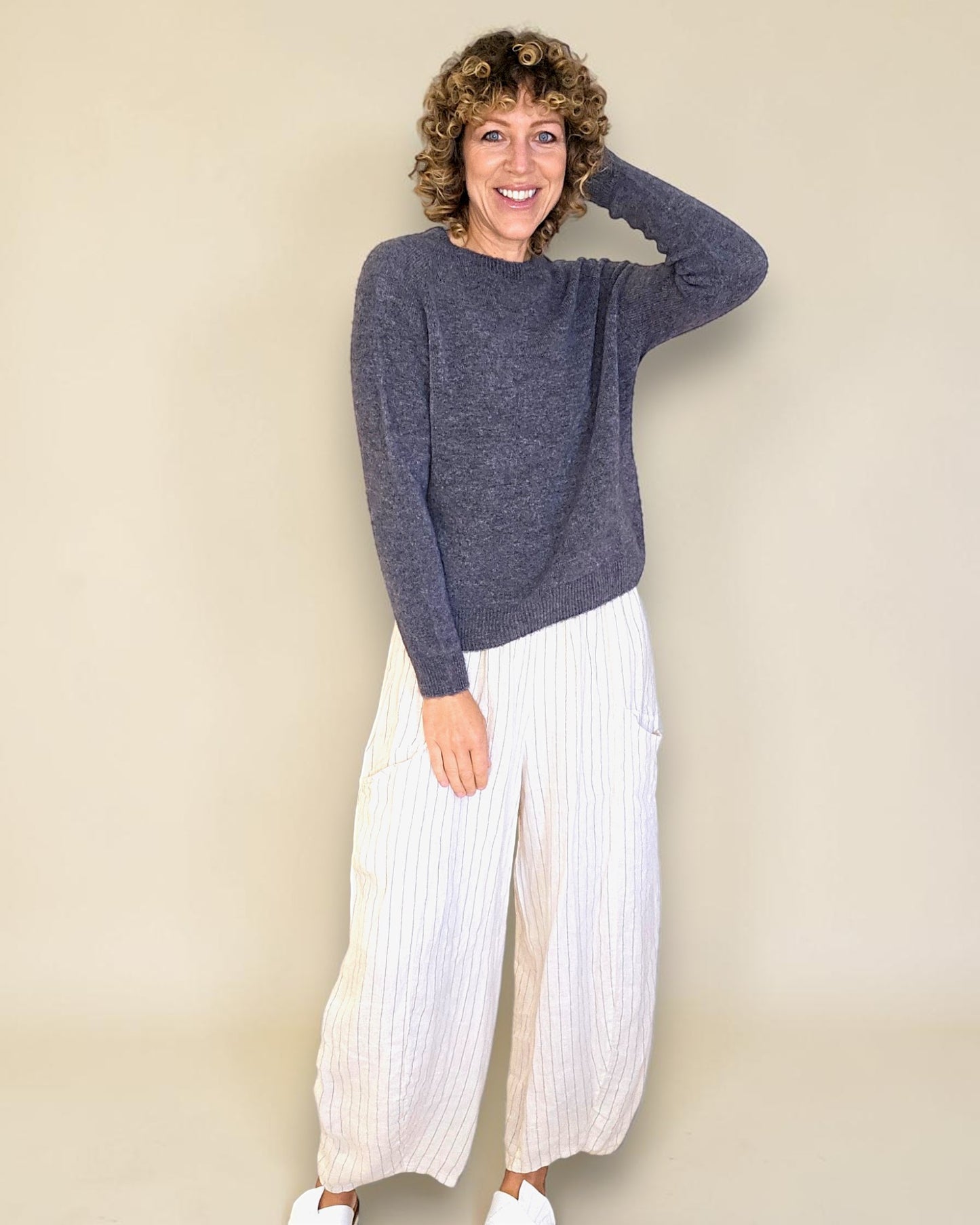 Drk Grey Best Basics Baby Alpaca Blend Sweater