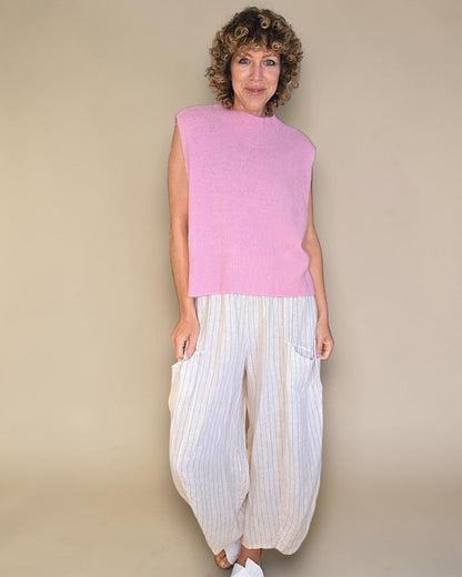 Bubbelgum Cowl Vest Baby Alpaca Blend Knit