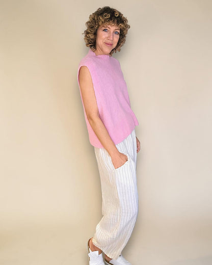 Bubbelgum Cowl Vest Baby Alpaca Blend Knit