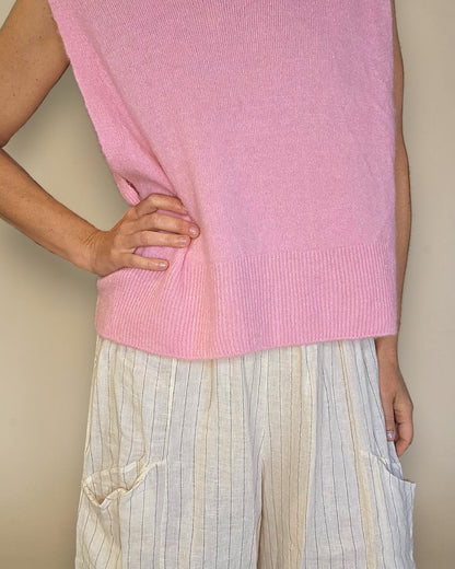 Bubbelgum Cowl Vest Baby Alpaca Blend Knit