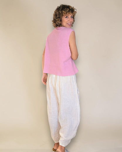 Bubbelgum Cowl Vest Baby Alpaca Blend Knit