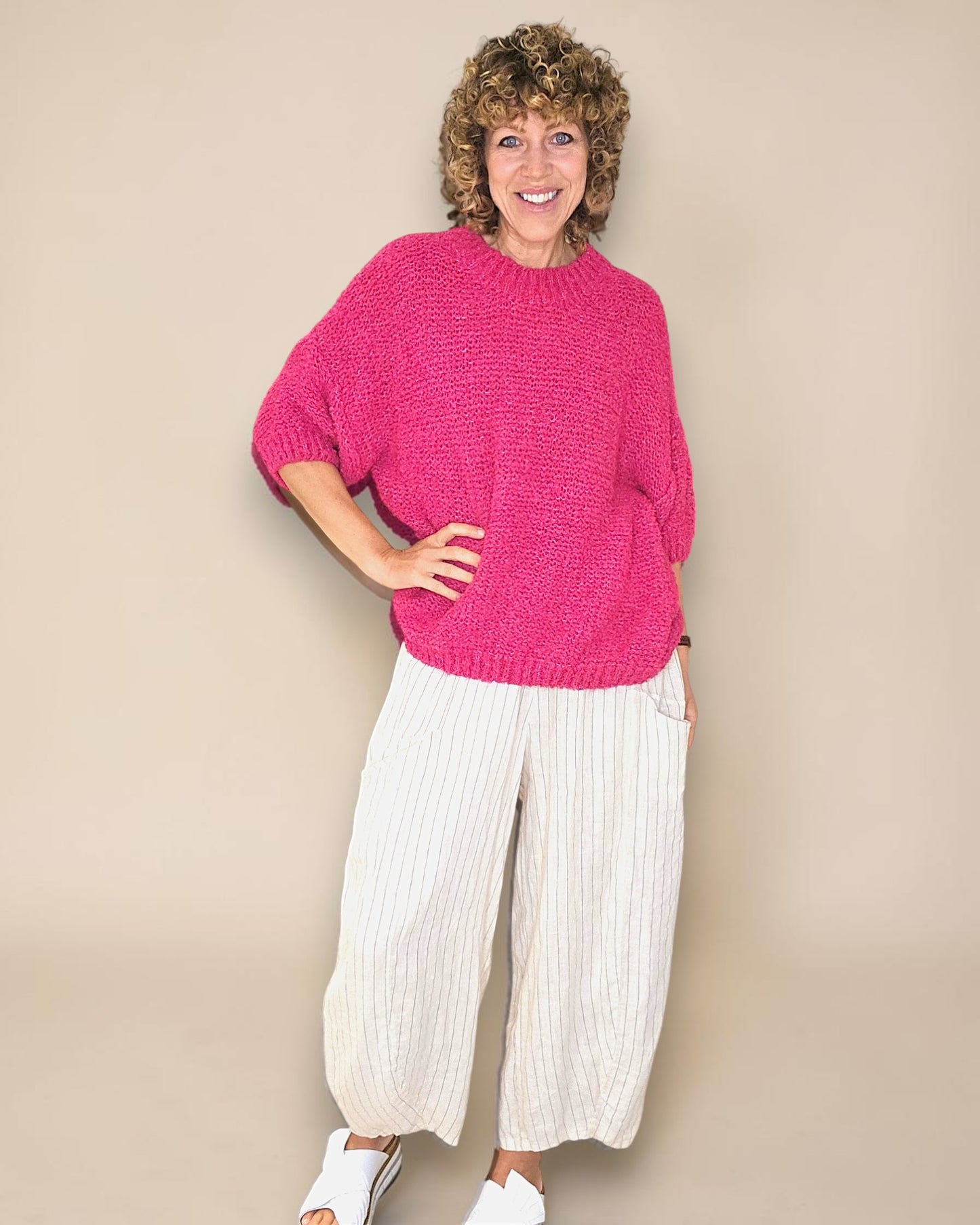 Drk Fluoro Chenille Wool Blend Babydoll Sweater