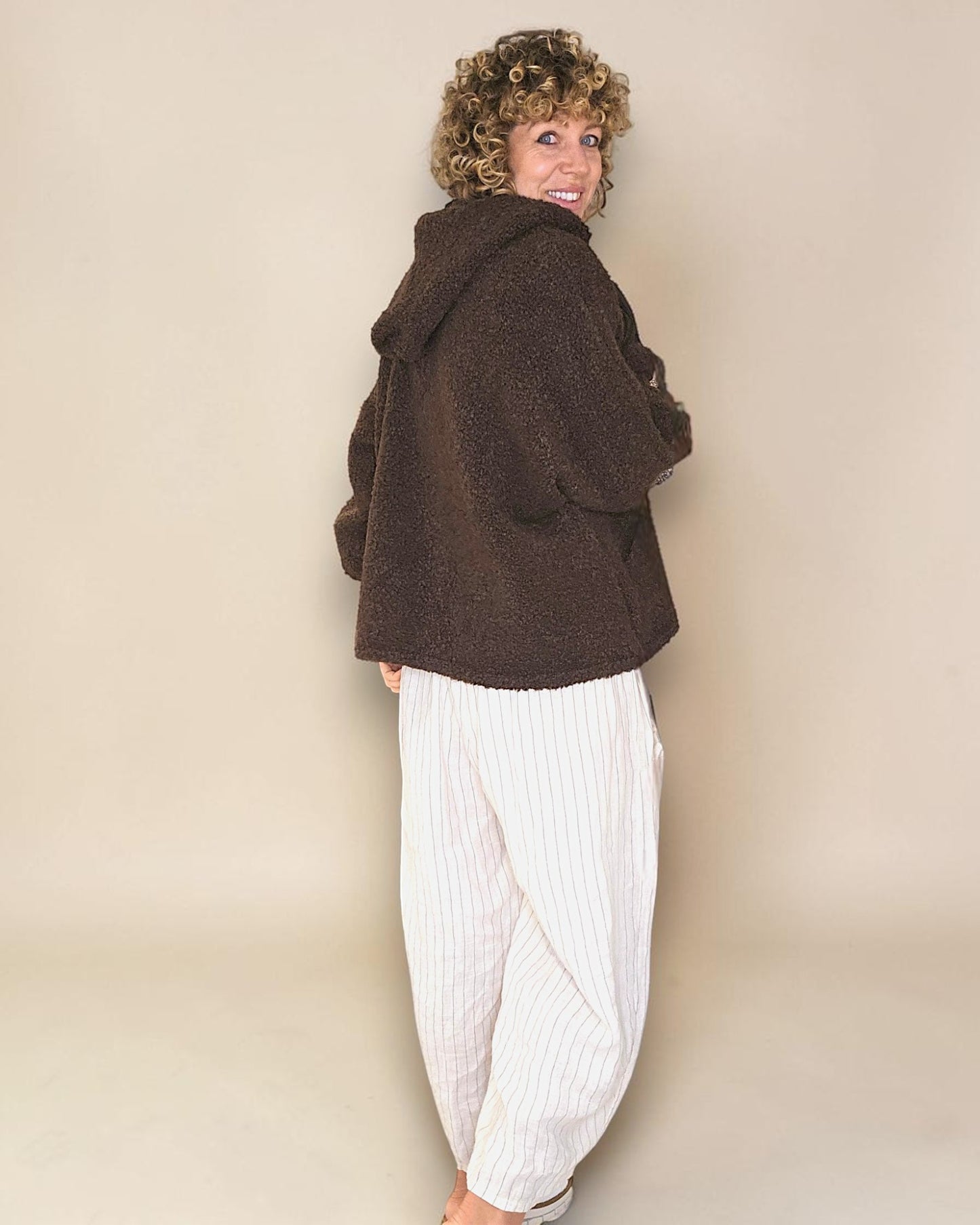 Drk Coffee Chenille Hoodie Jkt