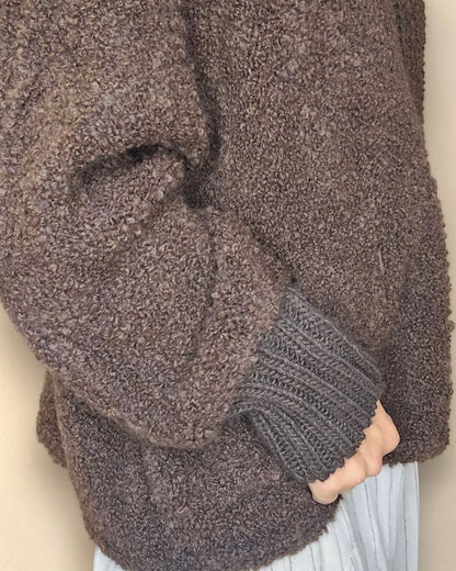 Drk Coffee Chenille Hoodie Jkt