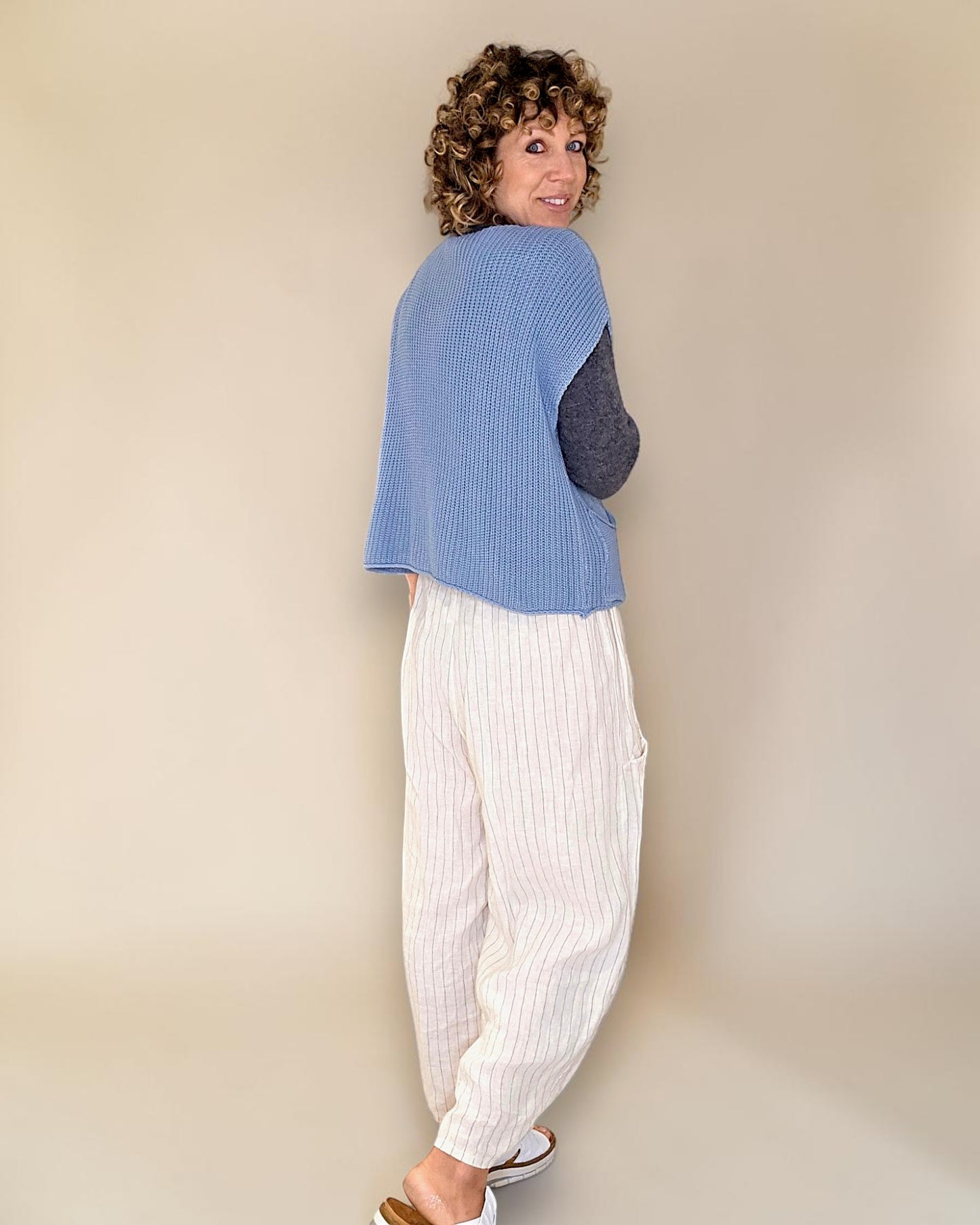 Petrol Pure Cotton Knit Vest