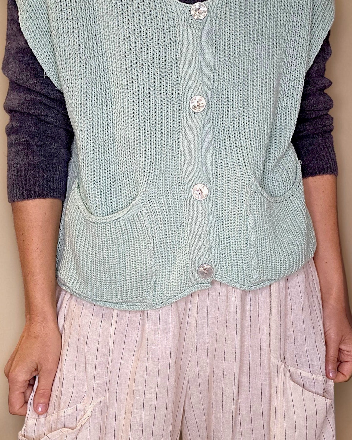 Mint Pure Cotton Knit Vest