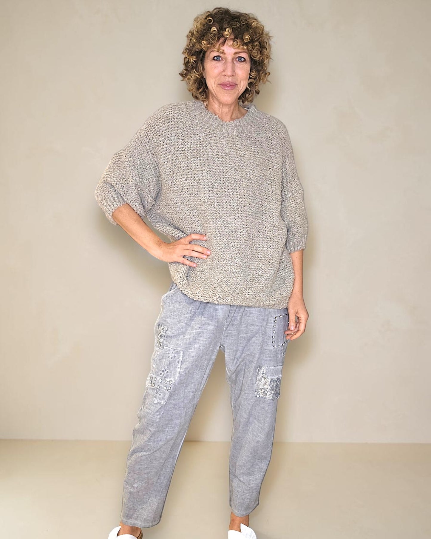 Mocha Chenille Wool Blend Babydoll Sweater