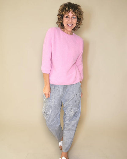 Bubbelgum Babydoll Sweater Acrylic/Wool Blend