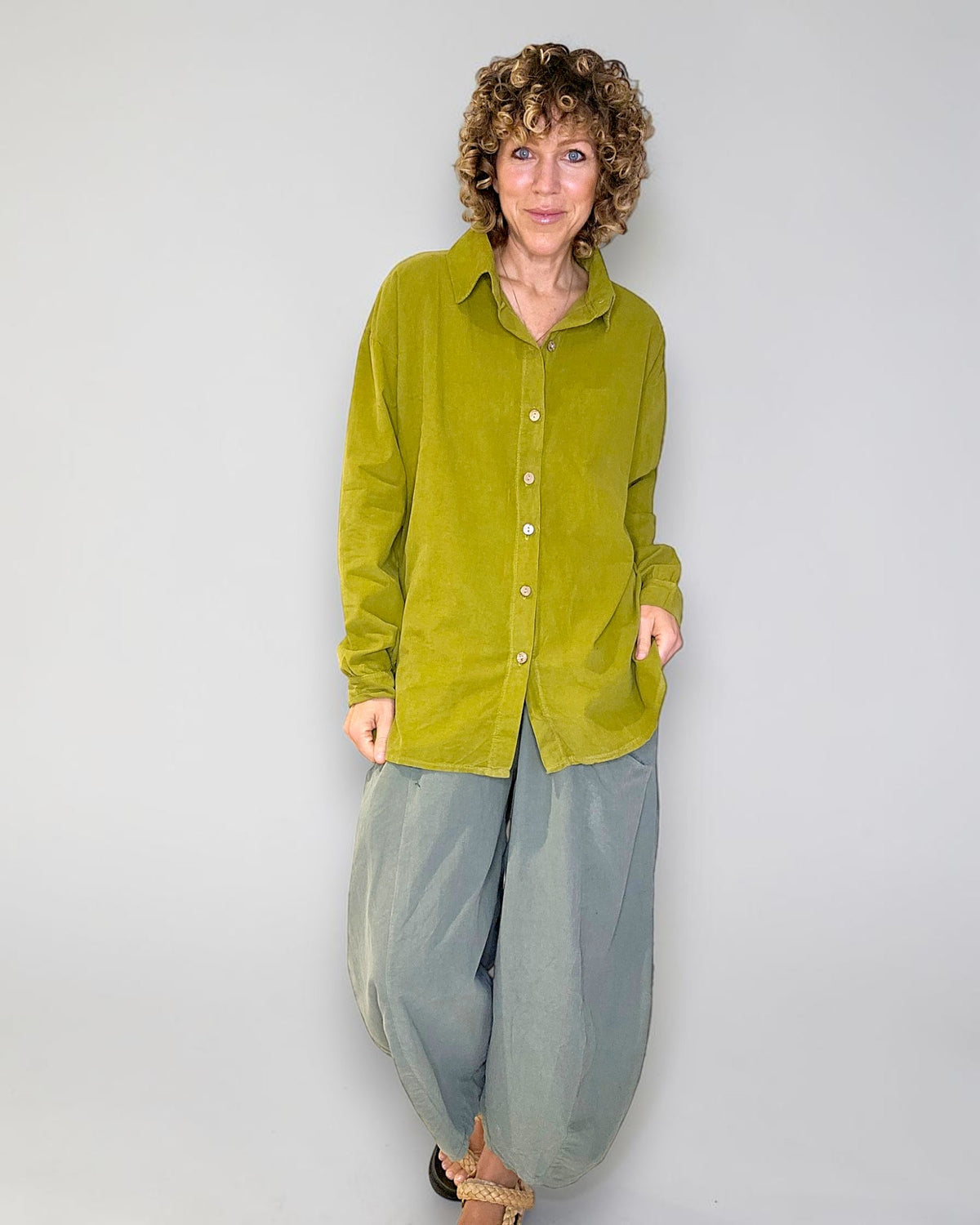Olive Corduroy Shirt