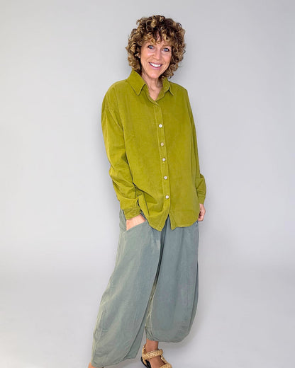 Olive Corduroy Shirt