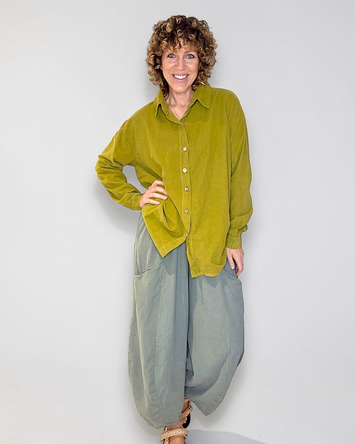 Olive Corduroy Shirt