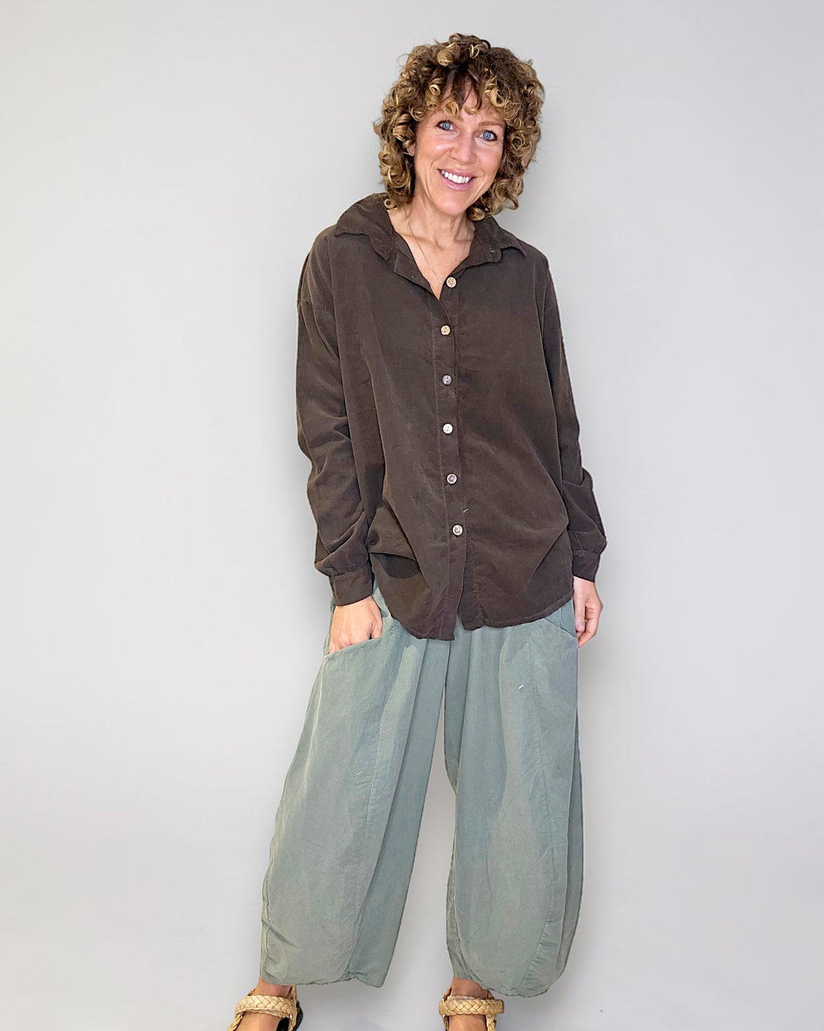 Coffee Corduroy Shirt