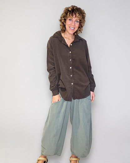 Coffee Corduroy Shirt