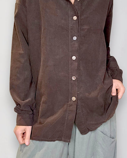 Coffee Corduroy Shirt