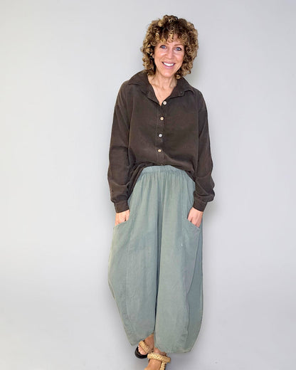 Coffee Corduroy Shirt