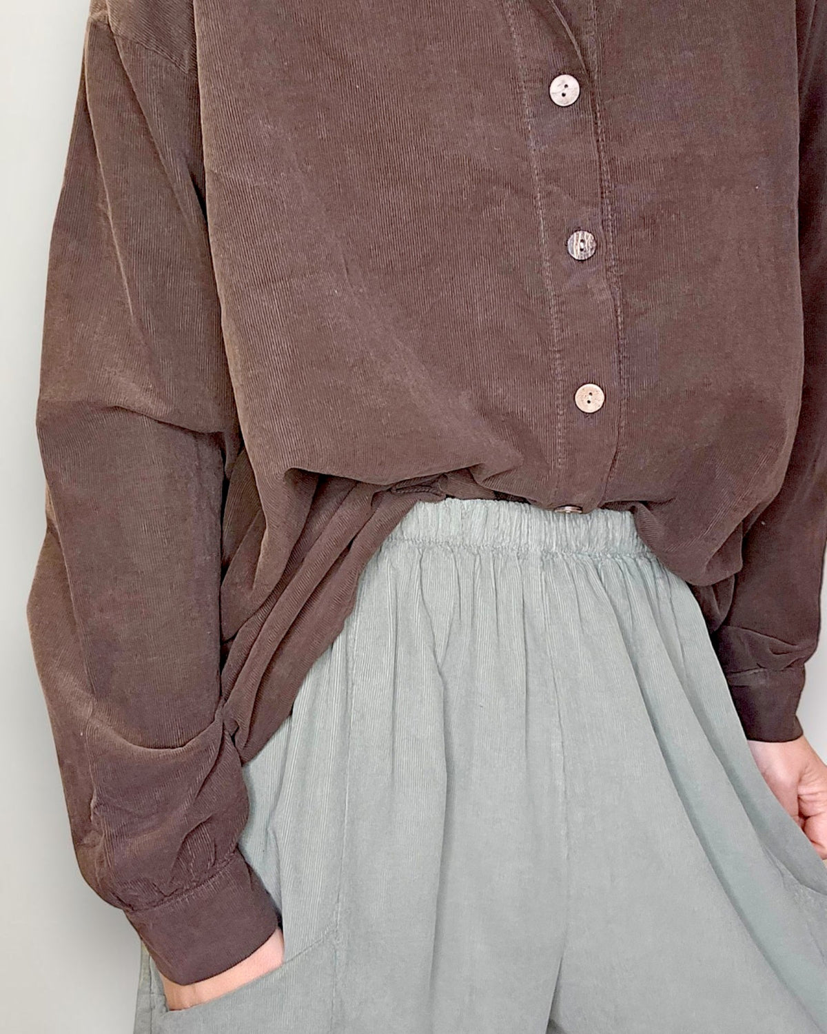Coffee Corduroy Shirt