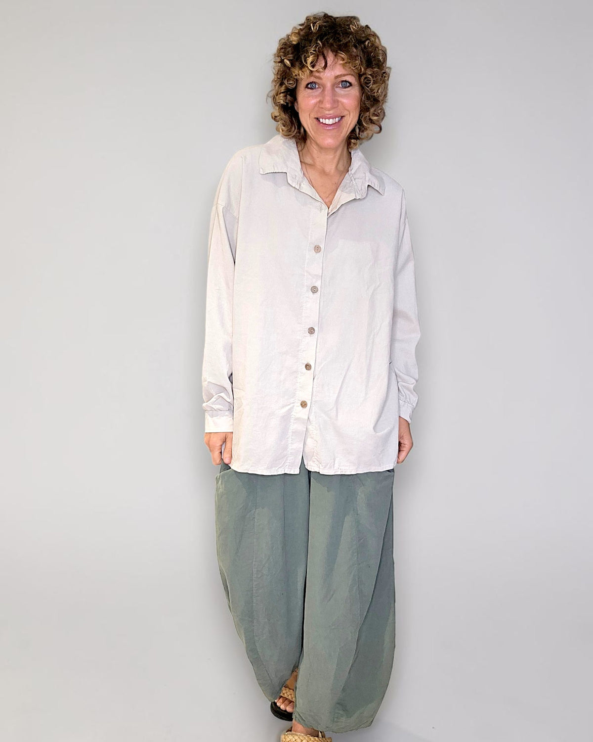 Beige Corduroy Shirt