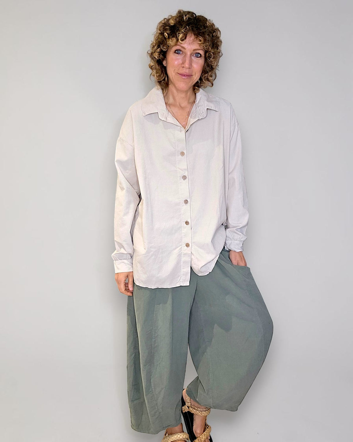 Beige Corduroy Shirt