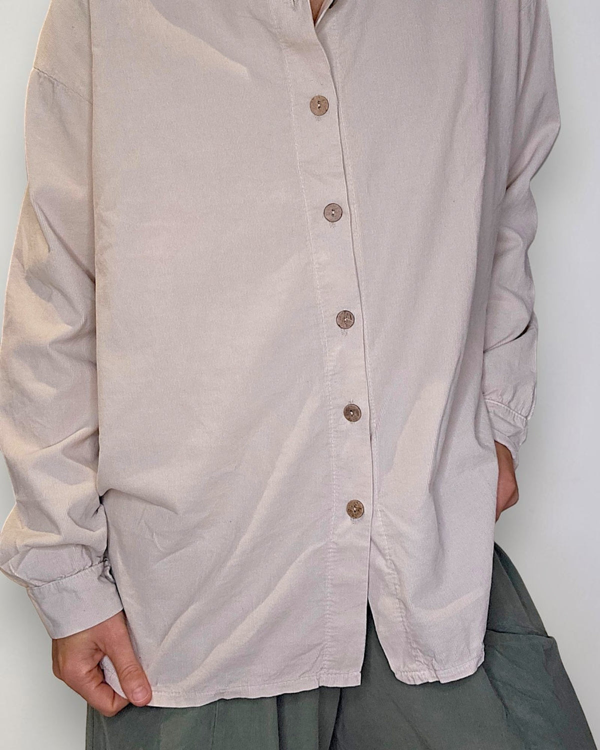 Beige Corduroy Shirt