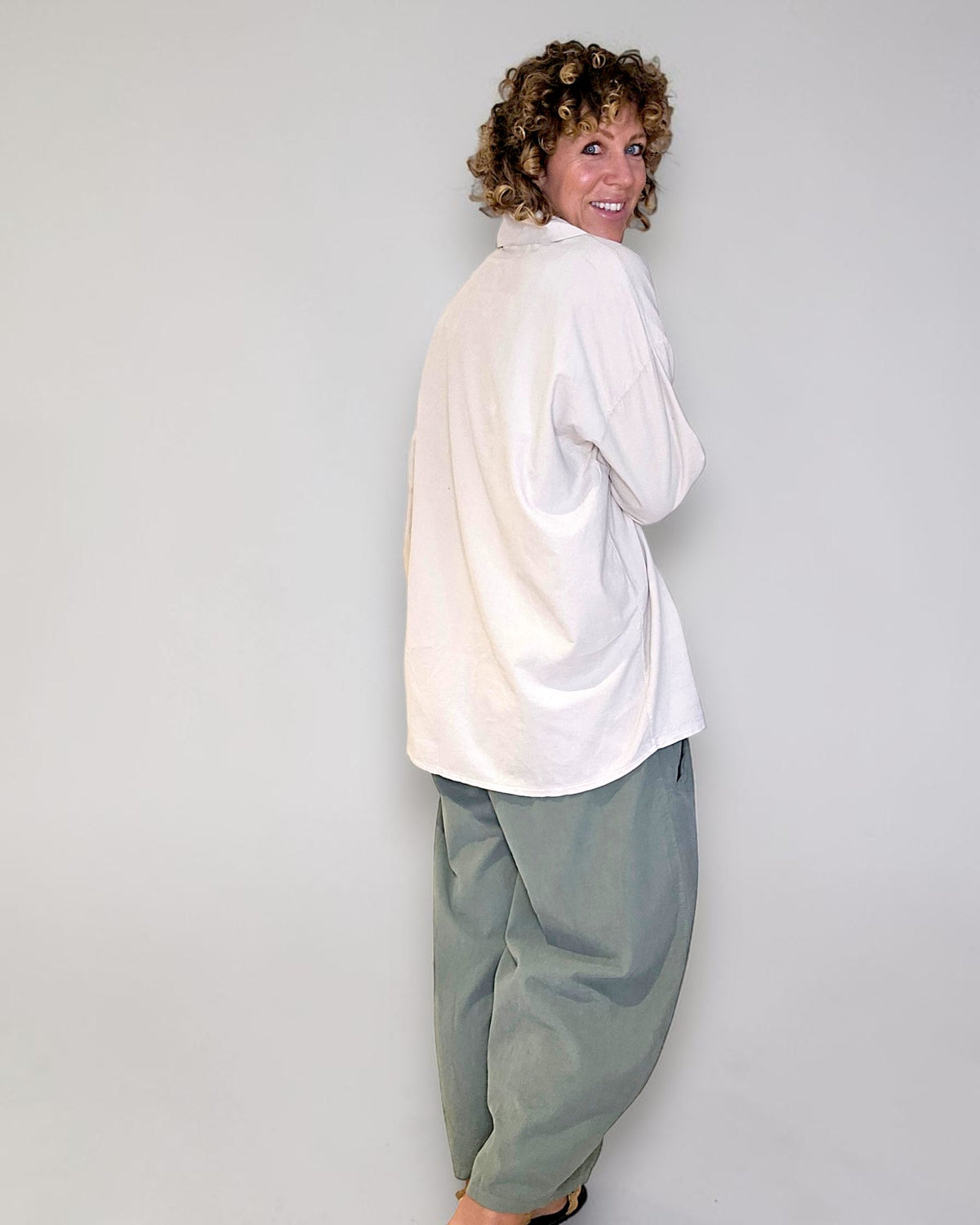 Beige Corduroy Shirt
