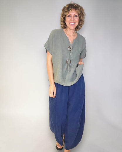 Forest Deux Button Top