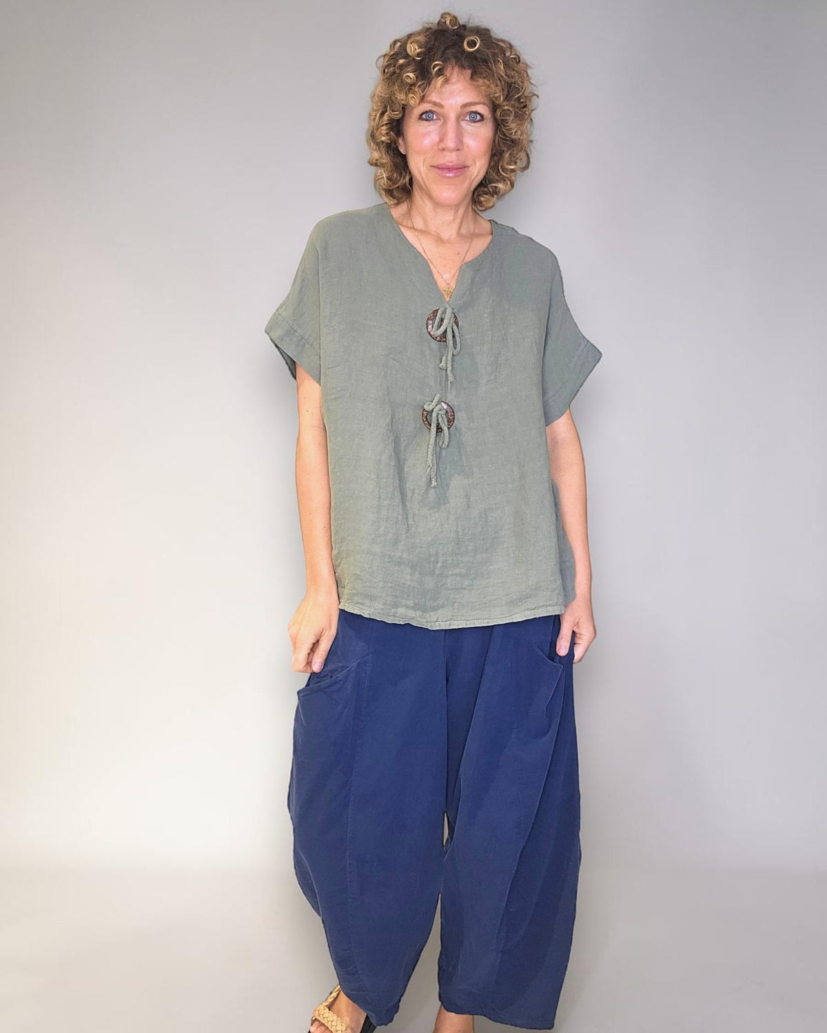 Forest Deux Button Top