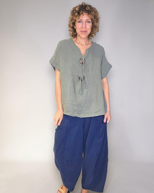 Forest Deux Button Top