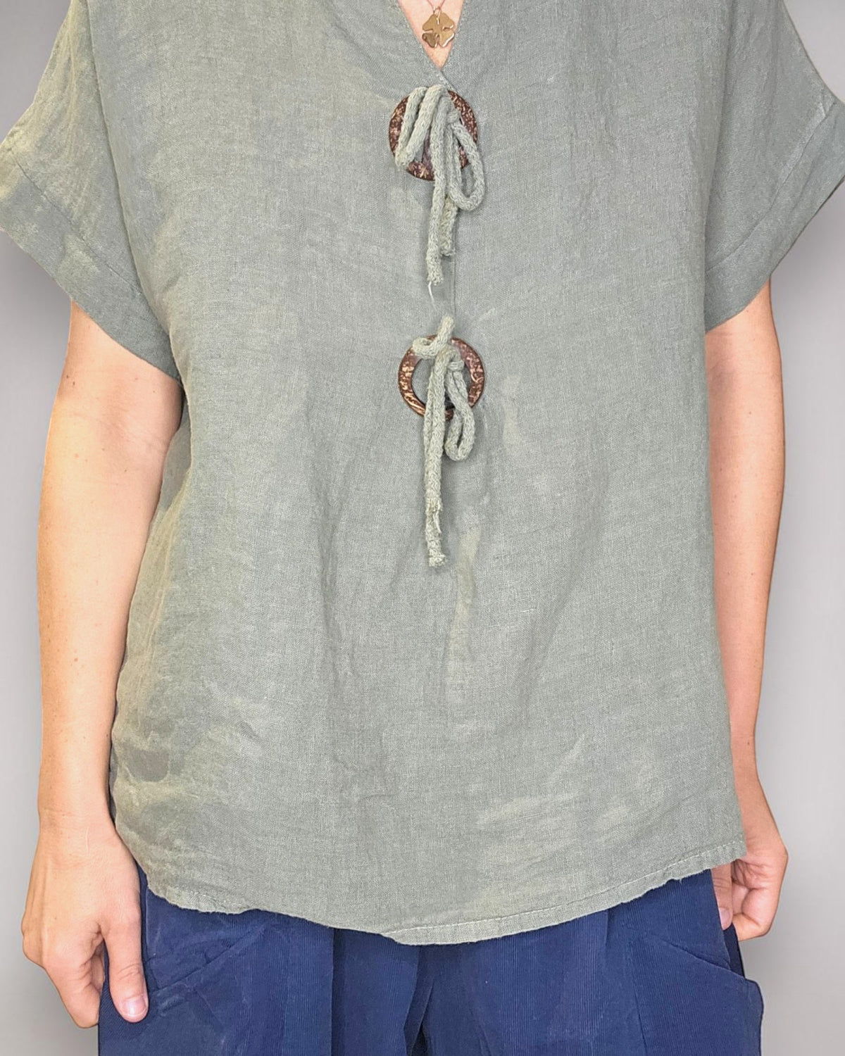 Forest Deux Button Top