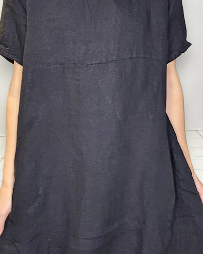Black Mid Sleeve Maxi