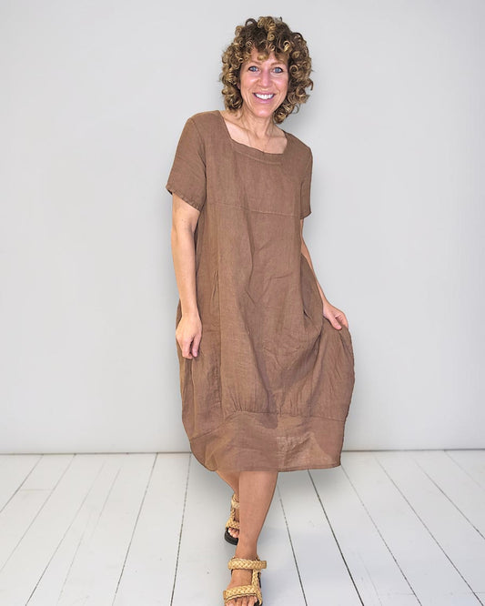 Coffee Mid Sleeve Maxi