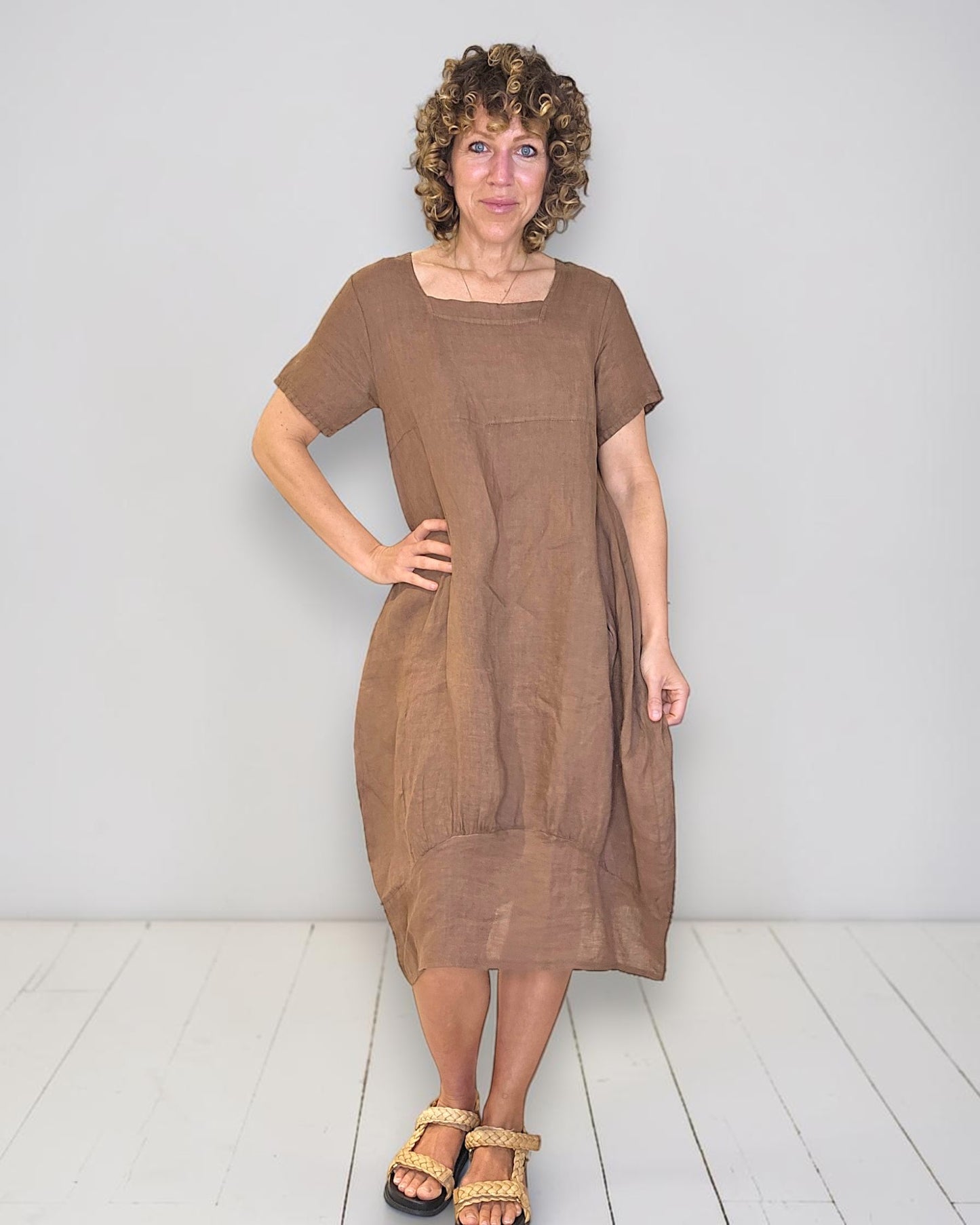 Coffee Mid Sleeve Maxi
