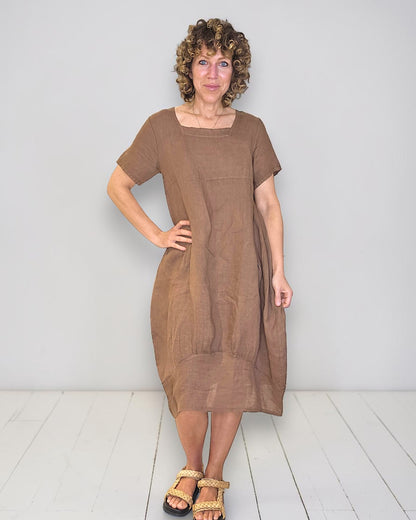 Coffee Mid Sleeve Maxi