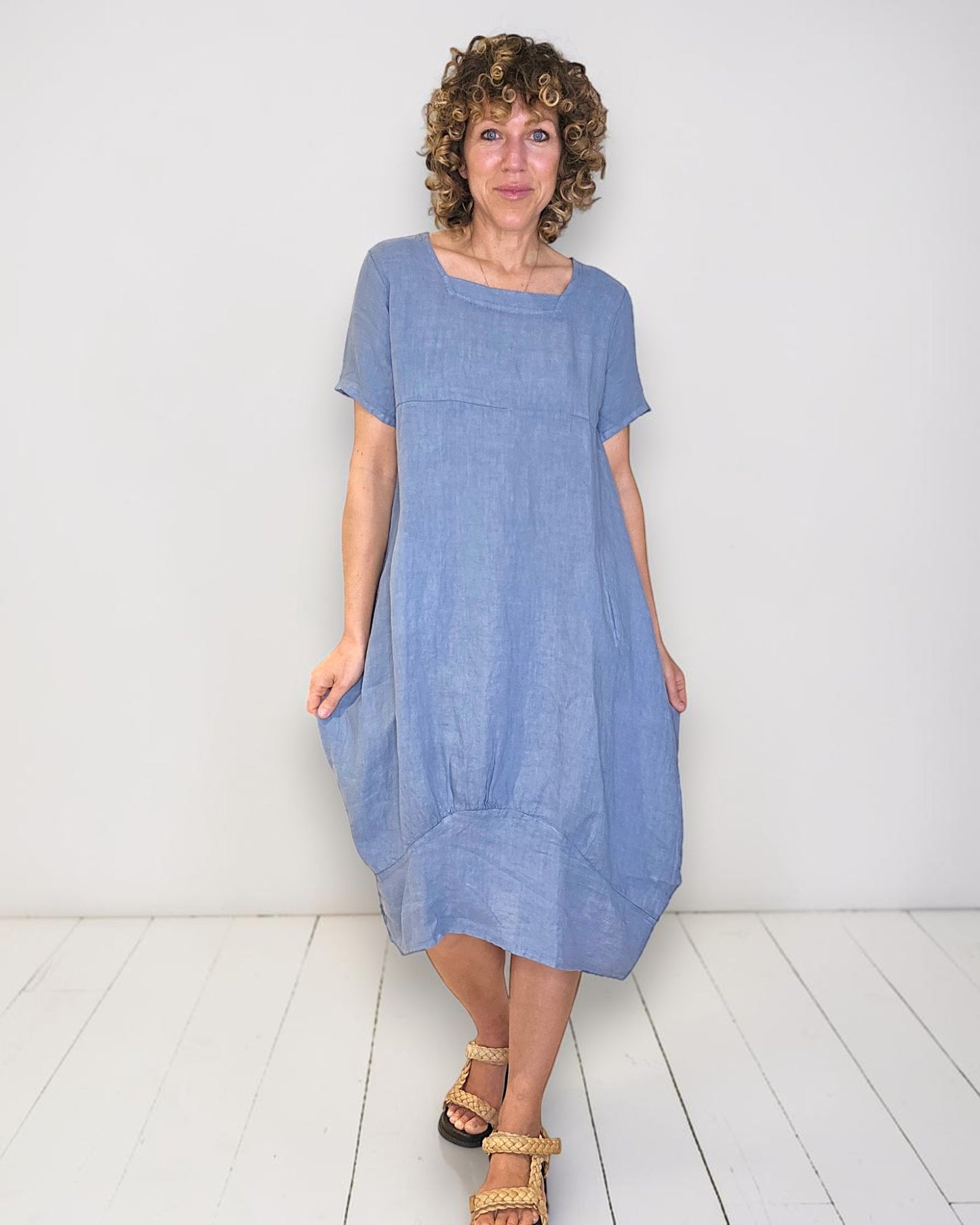 Petrol Mid Sleeve Maxi