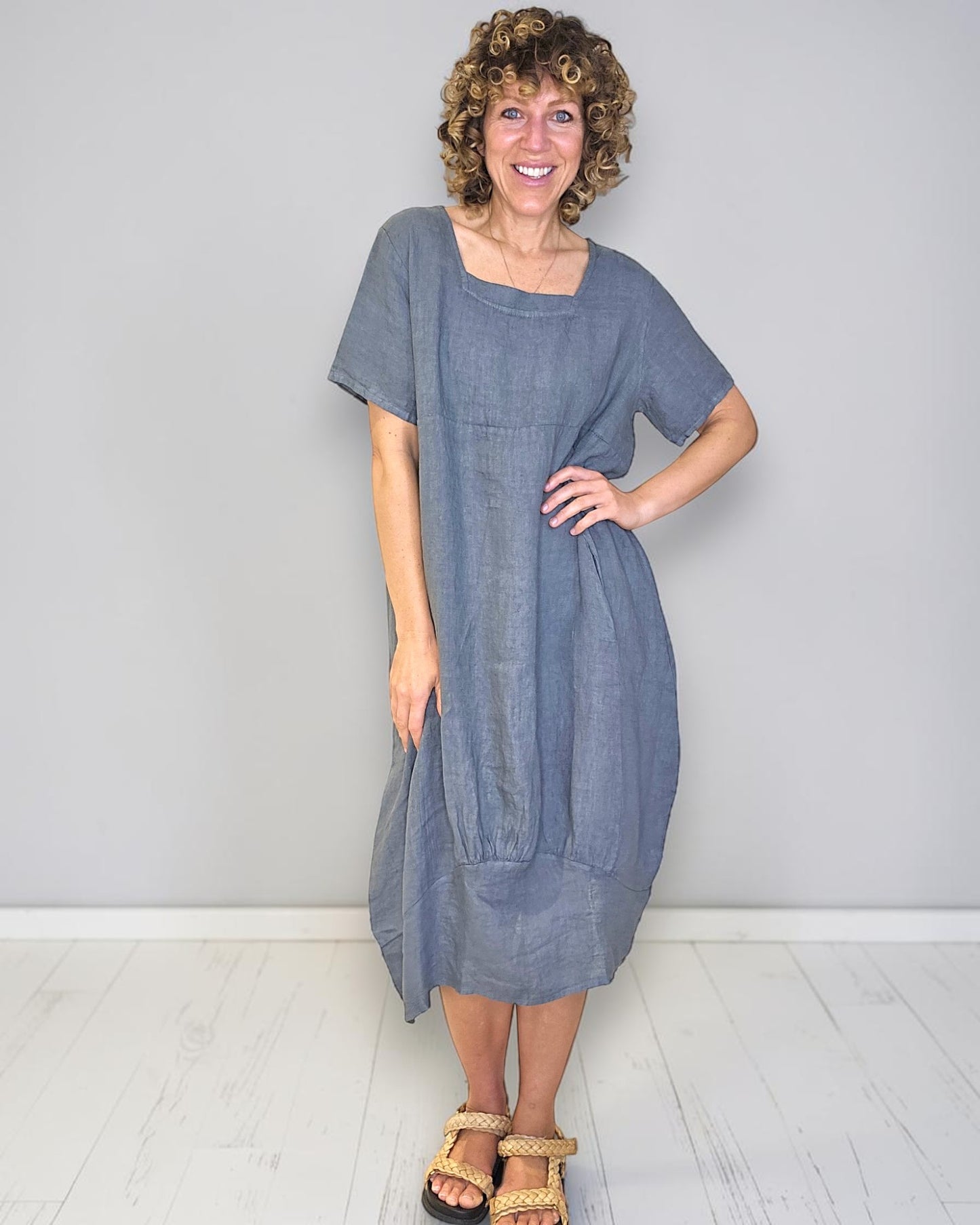 Grey Mid Sleeve Maxi