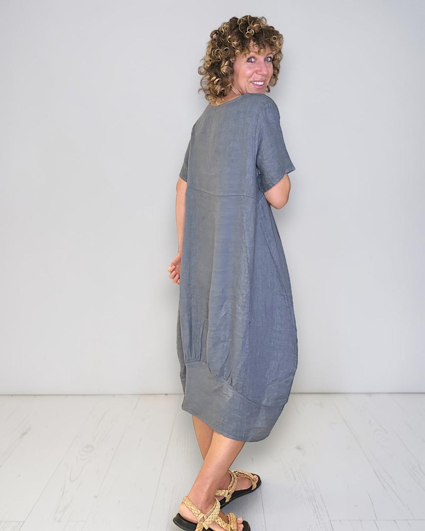Grey Mid Sleeve Maxi