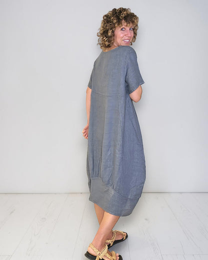 Grey Mid Sleeve Maxi