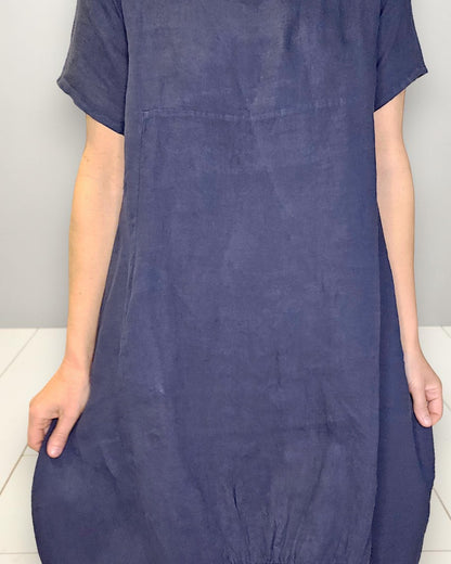 Navy Mid Sleeve Maxi