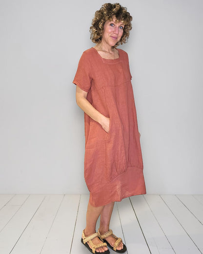 Brick Mid Sleeve Maxi
