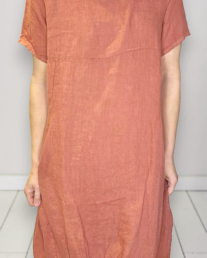 Brick Mid Sleeve Maxi