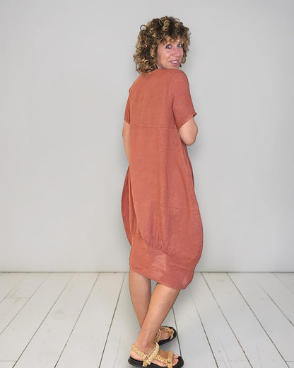Brick Mid Sleeve Maxi