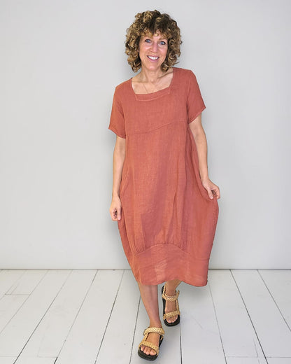 Brick Mid Sleeve Maxi