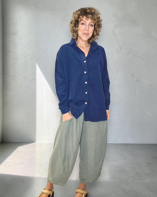 Navy Corduroy Shirt
